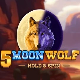 Slots logo of 5 Moon Wolf from Apparat Gaming at Gizbo Casino