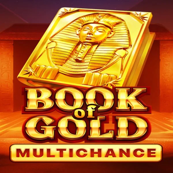 Book of Gold Multichance slot logo by Playson at Gizbo Casino
