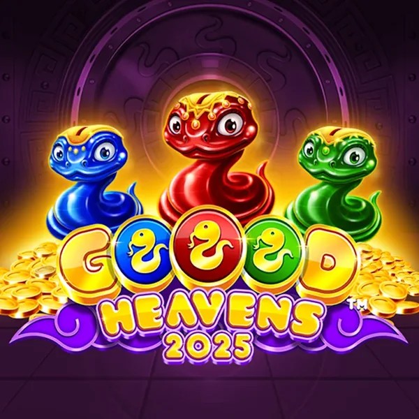 Goood Heavens slot logo by Rarestone Gaming at Gizbo Casino