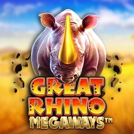 Great Rhino Megaways online game logo by Pragmatic Play on gizbo.eu