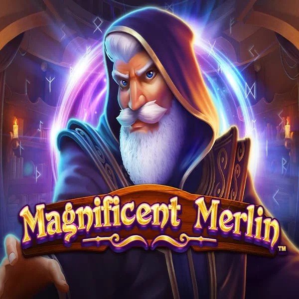 Magnificent Merlin slot logo by Greentube at Gizbo Casino
