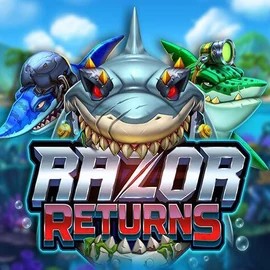 Razor Returns slot logo by Push Gaming at Gizbo Casino